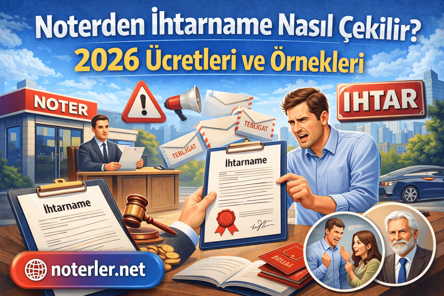 Noterden İhtarname Nasıl Çekilir? 2026 Ücretleri ve Örnekleri