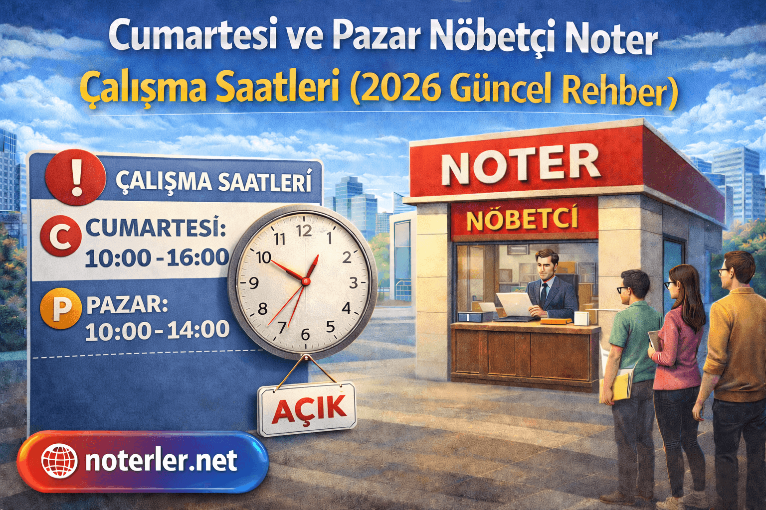 Cumartesi ve Pazar Nöbetçi Noter Çalışma Saatleri (2026 Güncel Rehber)