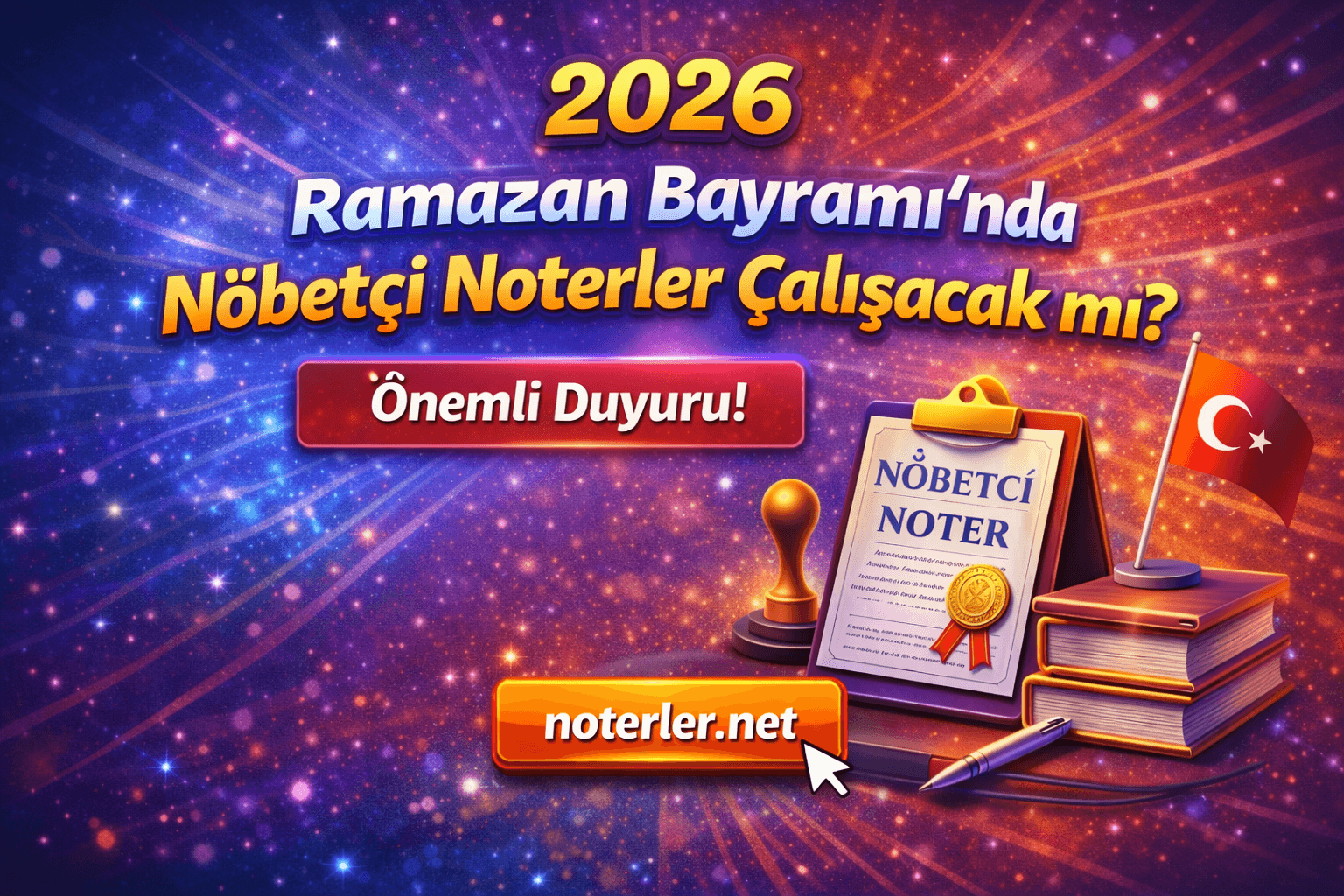 2026 Ramazan Bayramı’nda Nöbetçi Noterler Çalışacak mı?